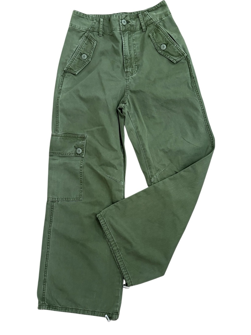 Veronica Beard Mandy Parachute Pants High Rise Cargo Army Green Size 25